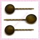  5 supports barrettes cheveux 18mm bronze