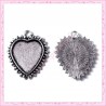  4 supports pendentif coeur de 20mm