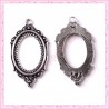  4 supports pendentif ovale de 18x25mm