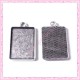  4 supports pendentif rectangulaire de 18x25mm