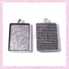  4 supports pendentif rectangulaire de 18x25mm
