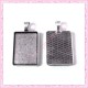  4 supports pendentif rectangulaire de 18x25mm