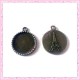  4 supports pendentif rond bronze de 18mm