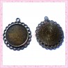  4 supports pendentif rond bronze de 20mm