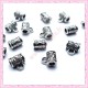  20 attaches breloques argentées en métal 9x8mm