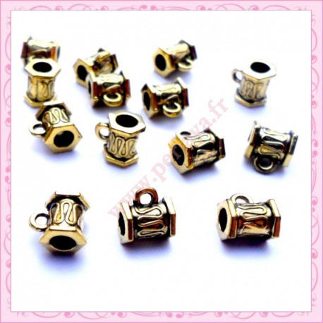 20 attaches breloques dorées