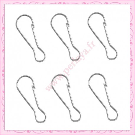 lot de 5 attaches argentées