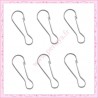  40 attaches mousquetons argentées 23mm