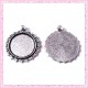  4 supports pendentif rond de 25mm
