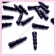 80 plugs anti-poussière noir en plastique 17mm