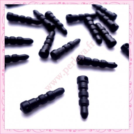 80 plugs anti-poussière noir en plastique 17mm