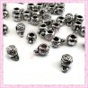  50 attaches breloques argentées 12mm