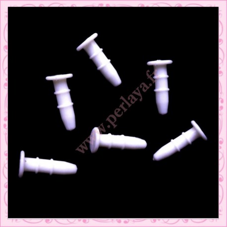  80 plugs blanc plat anti-poussière