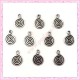  20 breloques sequins ronds tourbillon en métal 13mm
