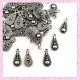  50 breloques sequins gouttes en métal 1,8cm