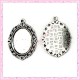 10 supports pendentif ovale de 18x25mm