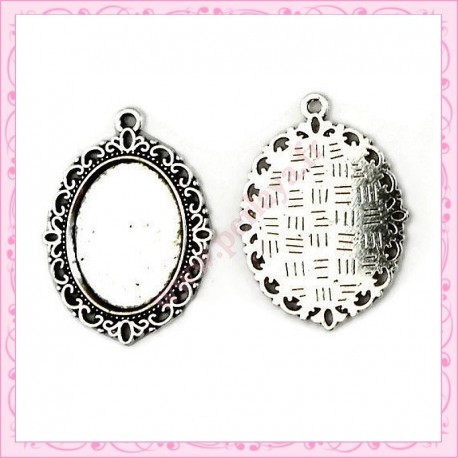 lot de 4 supports pendentif ovale de 18x25mm