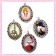 lot de 4 supports pendentif ovale de 18x25mm