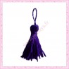 10 pompons violet en polyester 4cm satiné