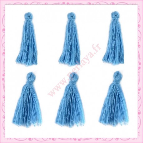 Lot de 20 pompons bleu 3cm