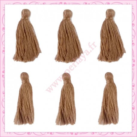 Lot de 20 pompons marron 3cm