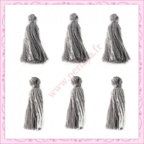 Lot de 20 pompons gris 3cm