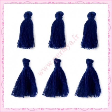 Lot de 20 pompons bleu 3cm