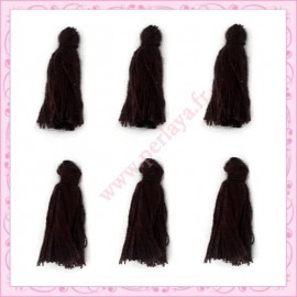 Lot de 20 pompons noir 3cm