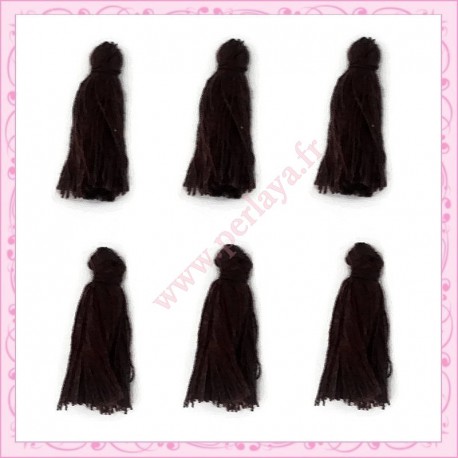 Lot de 20 pompons noir 3cm