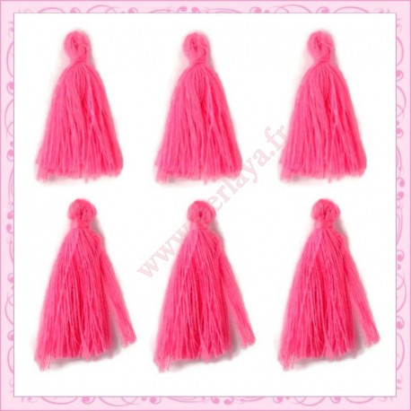 Lot de 20 pompons roe fushia 3cm
