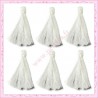  20 pompons blanc 3cm