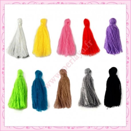 Mixte de 20 pompons 25mm-30mm blanc - lilas - parme - fushia - prune