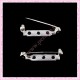  30 supports de broches argentés 28mm