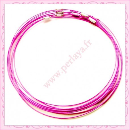 10 tours de cou rose