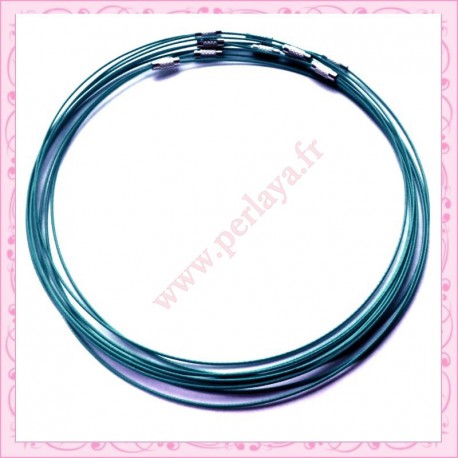 10 tours de cou bleu