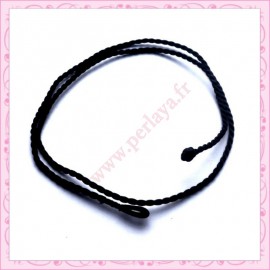 10 tours de cou en cordon torsadé noir