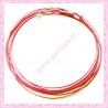10 tours de cou rose saumon