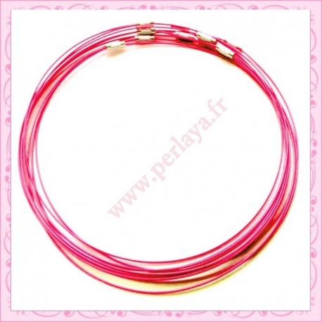 10 tours de cou rose