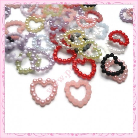 Mix de 50 appliques coeurs
