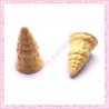 4 grands cornets à glace en resine 2.5cm à décorer