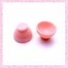 5 bols en resine rose 2,3cm