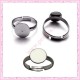  5 supports de bague argenté foncé 10mm