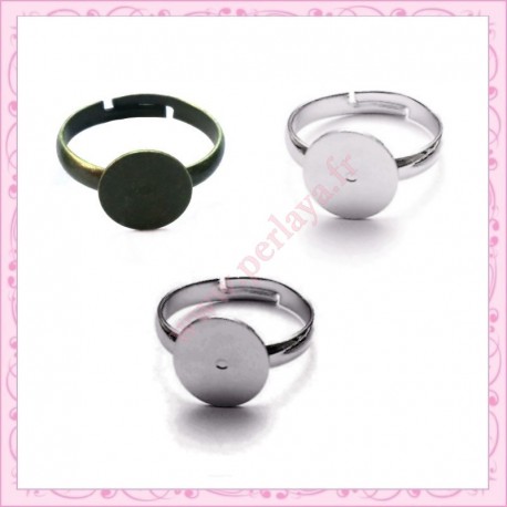 Lot de 30 bagues argentées foncées,argentées et bronze 10mm