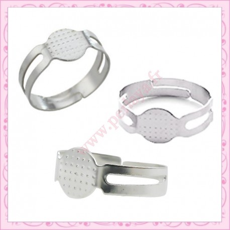 lot de 5 supports de bague argenté