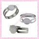 lot de 100 supports de bague argenté
