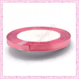 20 mètres de ruban satin 6mm vieux rose