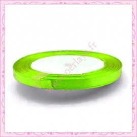 20 mètres de ruban satin 6mm vert