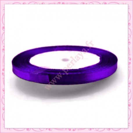 20 mètres de ruban satin 6mm violet