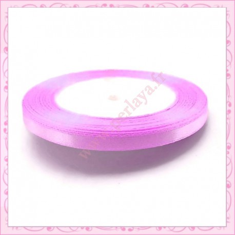 20 mètres de ruban satin 6mm violet