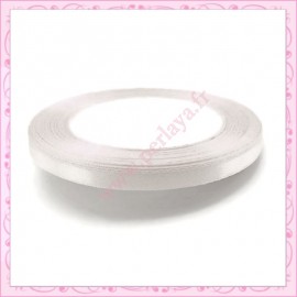 20 mètres de ruban satin 10mm blanc